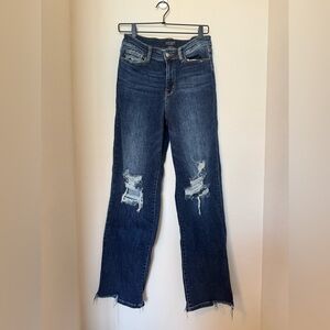 Classic Blue Distressed Women's Jeans